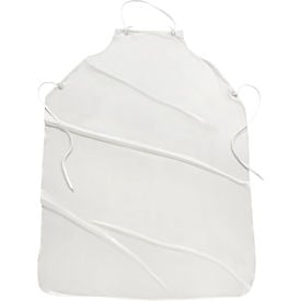 6 Mil Raw Edge Vinyl Apron - White 35