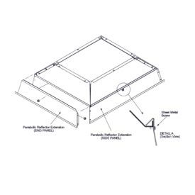 SunStar Parabolic Reflector Extension For 30000 To 40000 BTU Ceramic Heaters 43822010