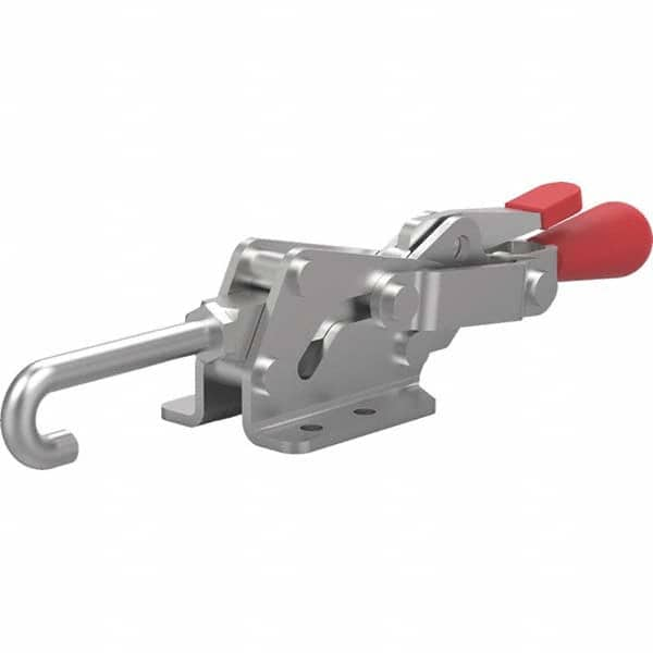 Pull-Action Latch Clamp: Horizontal, 1,500 lb, J-Hook, Flanged Base MPN:3051-RSS