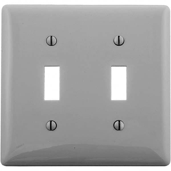 Wall Plates, Wall Plate Type: Switch Plates , Color: Gray , Wall Plate Configuration: GFCI/Surge Receptacle , Material: Thermoplastic , Shape: Rectangle  MPN:P2GY