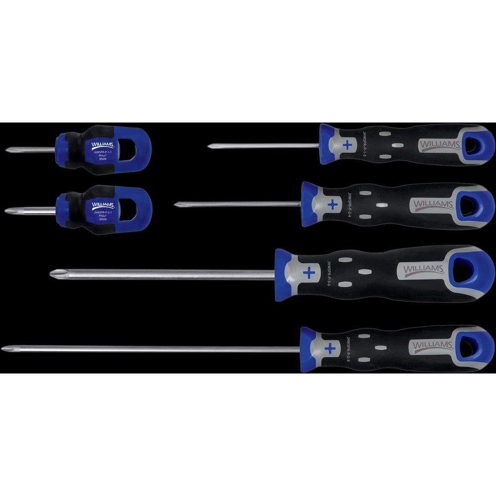 Screwdriver Sets, Screwdriver Types Included: Phillips , Container Type: Vinyl Pouch , Tether Style: Not Tether Capable , Finish: Chrome , Number Of Pieces: 6  MPN:JHWSPRS-6P