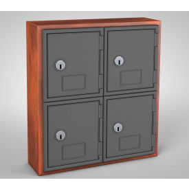 United Visual Products 2-Tier 4 Door Locker w/ Key Lock 12