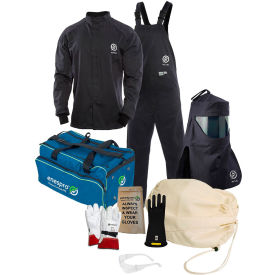 Enespro® ArcGuard® 40 cal Compliance Arc Flash Kit w/ Short Coat & Bib Overall M Sz 08 KIT4SC40MD08