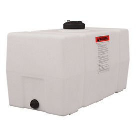 RomoTech 50 Gallon Plastic Storage Tank 82123919 - Square End with Flat Bottom 82123919