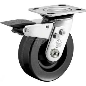 Bassick® Prism Stainless Steel Total Lock Swivel Caster - Phenolic - 5