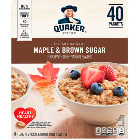 QUAKER Instant Oatmeal Maple & Brown Sugar Packets 40 Count 22000754