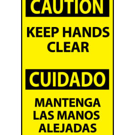 Bilingual Machine Labels - Caution Keep Hands Clear ESC536AP