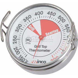 Winco TMT-GS2 Dial Grill Surface Thermometer with Clip - Pkg Qty 12 TMT-GS2