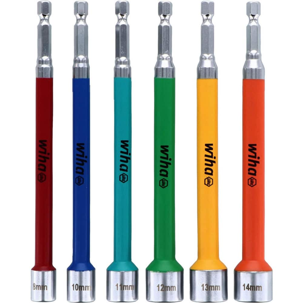 Nutdriver Sets, Drive Size: 1/4 , Handle Type: Color-Coded , Container Type: Box , Shaft Length (Inch): 6 , Shaft Length: 6  MPN:70487