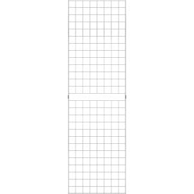 2' x 7' - Portable Wire Grid Wall Panel -  Chrome - Pkg Qty 3 C2X7