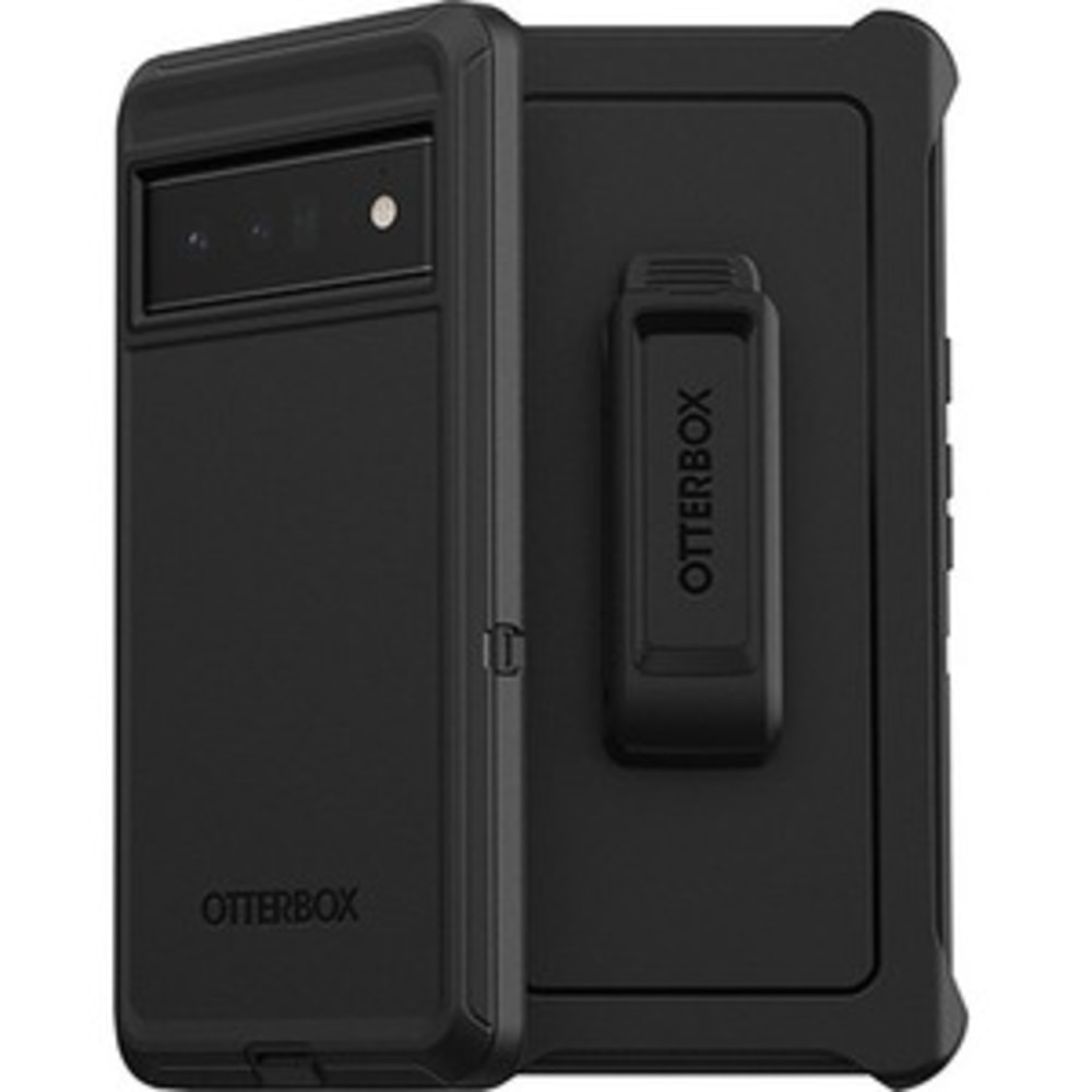 OtterBox Defender Rugged Carrying Case Holster For Google Pixel 6 Pro, Black (Min Order Qty 2) MPN:77-84055