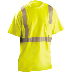 OccuNomix Flame Resistant Short Sleeve T-Shirt Class 2 ANSI Hi-Vis Yellow 2XL LUX-TP2/FR-Y2X LUX-TP2/FR-Y2X