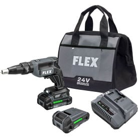 FLEX Brushless Drywall Screw Gun Kit with 2.5Ah Lithium-Ion Batteries 24V FX1611-2AA