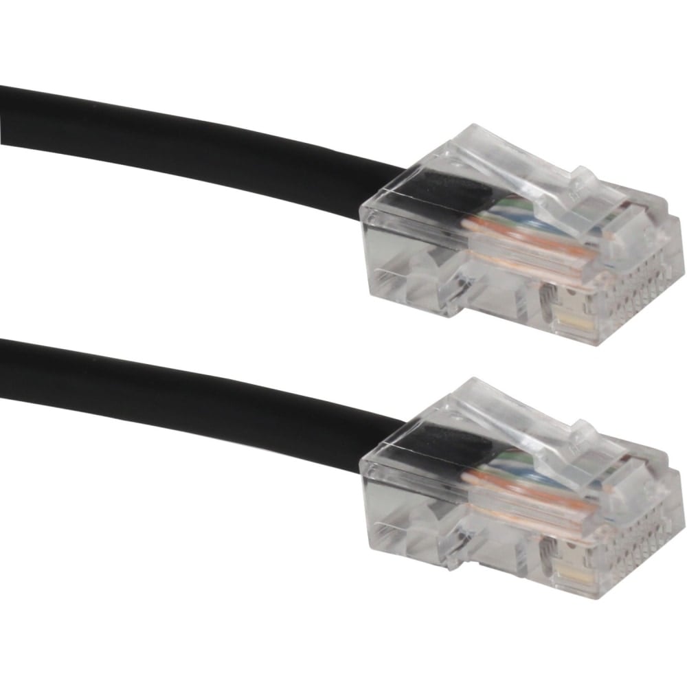 QVS 200ft CAT6 Gigabit Solid Black Patch Cord With POE Support MPN:CC715N-200BK