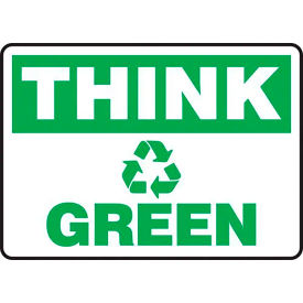 AccuformNMC™ Think Green Label w/ Recycle Sign Adhesive Vinyl 7