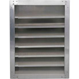 High Aluminum Fixed-Height Adjustable Width Louver 36