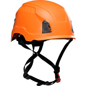 Traverse™ Cap Style Industrial Climbing Helmet Non-Vented HDPE Suspension Orange 280-HP1491RM-03