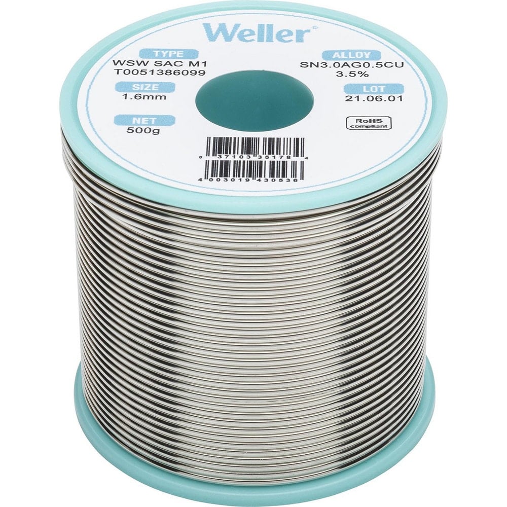 Solder, Solder Type: Lead Free , Material: Alloy , Container Type: Spool , Container Size: 500 g , Minimum Melting Temperature: 422.6  MPN:T0051386099