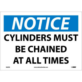 Safety Signs - Notice Cylinders Must Be Chained - Vinyl 10