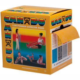 CanDo® Low Powder Exercise Band Gold 50 Yard Roll 1 Roll/Box 10-5227