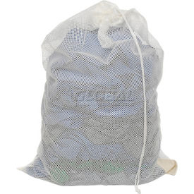 Mesh Bag W/ Drawstring Closure White 18x30 Medium Weight - Pkg Qty 12 L-530DS