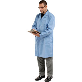 Unisex Microstatic ESD Lab Coat - Blue S 473-S