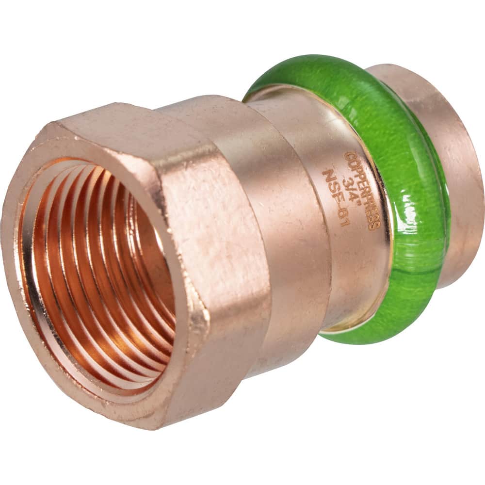Copper Pipe Fittings, Fitting Type: Female Adapter , Fitting Size: 3 , Style: Press Fitting , Connection Type: Push-to-Connect, Thread , Material: Copper  MPN:MB22760