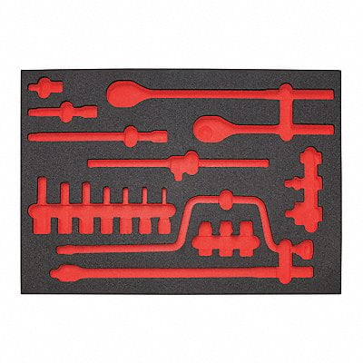 Black/Red Tool Storage Foam Inserts Poly MPN:J54132F