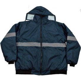 Petra Roc Enhanced Visibility Quilted Bomber Jacket ANSI Class 2 Navy Blue S NVBJ-S1-S NVBJ-S1-S