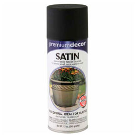 Premium Dcor Satin Enamel 12 oz. Aerosol Can Black 792223