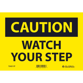 GoVets™ Caution Watch Your Step 7x10 Pressure Sensitive Vinyl 211P724