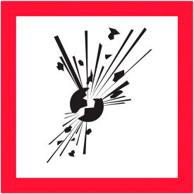 Tape Logic® Pictogram Exploding Bomb Labels 1