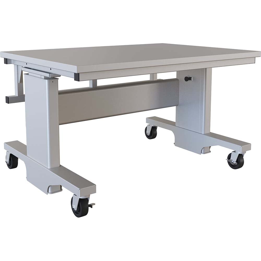 Mobile Work Benches, Bench Type: Manual Pin Height Adjustable Workstation , Depth (Inch): 36 , Leg Style: C-Leg (Cantilever), Manual Height Adjustment MPN:AFH3648-FE-3M