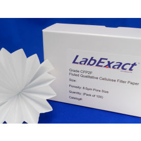 LabExact Grade CFP2F Qualitative Cellulose Filter Paper 0.17 mm Thick 18.5 cm Dia. 8 um 100 PK CFP2F-185