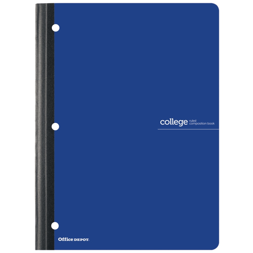 Office Depot Brand Composition Book, 8-1/2in x 11in, College Ruled, 80 Sheets, Blue (Min Order Qty 27) MPN:CJV202237