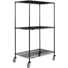 Nexel® 3 Shelf Truck Black Epoxy 72