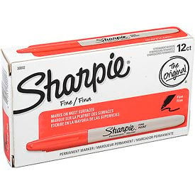 Sharpie® Permanent Marker Fine Point Red Ink Dozen 30002