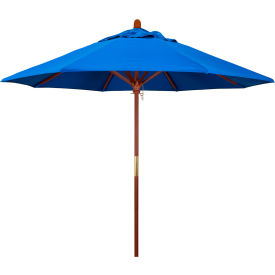 California Umbrella 9' Patio Umbrella - Olefin Royal Blue - Hardwood Pole - Grove Series MARE908-F03