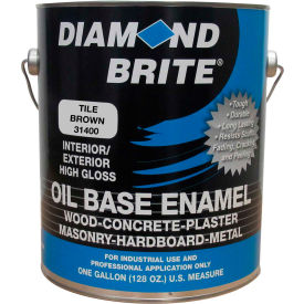 Diamond Brite Oil Enamel Paint Tile Brown Gallon Pail 1/Case - 31400-1 31400-1