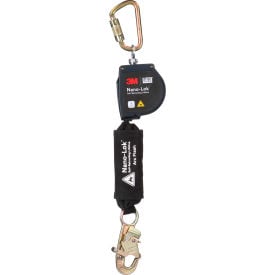 3M DBI-SALA Nano-Lok Arc Flash Self-Retracting Lifeline with Carabiner Web & Steel Snap Hook 8'L 3100580