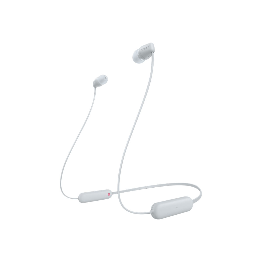 Sony WI-C100 - Earphones with mic - in-ear - neckband - Bluetooth - wireless - white (Min Order Qty 2) MPN:WIC100/W