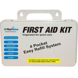 First Voice™ 10 Person ANSI Compliant Workplace First Aid Kit Plastic Case ANSI-10