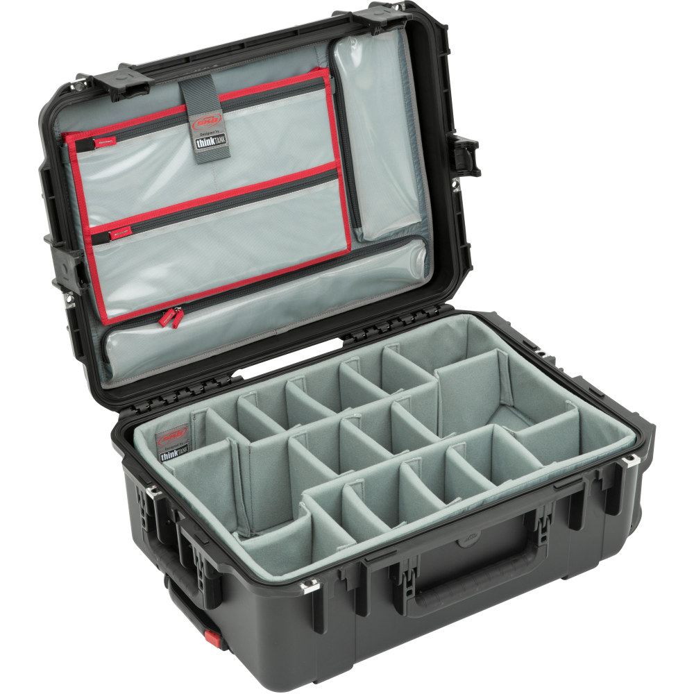 SKB Cases iSeries Protective Case With Padded Dividers, Lid Divider And Wheels, 22inH x 15-1/2inW x 8inD, Black MPN:3I-2215-8DL