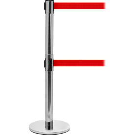 QueuePro Twin Retractable Dual Belt Barrier 40