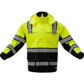 GSS Safety 6501 Rain Coat Class 3 Lime/Black 4XL/5XL 6501-4XL/5XL