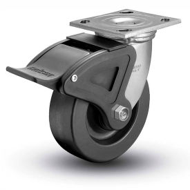 Colson® 4 Series Swivel Plate Caster 4.04109.339 BRK4 Phenolic Total Lock Brake 4