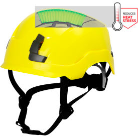 General Electric GH400 Vented Safety Helmet 4-Point Adjustable Ratchet Suspension Yellow GH400Y
