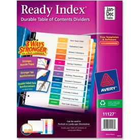 Avery Ready Index T.O.C. Reference Divider Jan to Dec 8.5