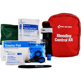 First Aid Only® Right Response Bleeding Control Kit 1-24 Persons 15 Pieces Fabric Case 91513