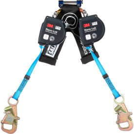 3M™ DBI-SALA Nano-Lok Twin-Leg Self-Retracting Lifeline Web & Tie-Back Steel Snap Hook 8'L 3100617